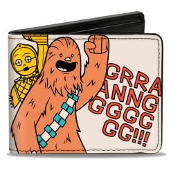 Star Wars Chewbacca Carrying C3-Po Bi-Fold Wallet