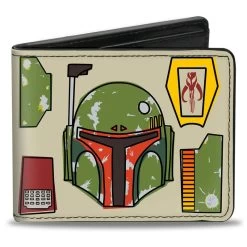 Star Wars Boba Fett Helmet Utility Elements Bi-Fold Wallet