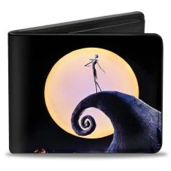 Disney The Nightmare Before Christmas Stylized Jack Full Moon Pose Bi-Fold Wallet