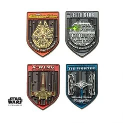 Star Wars Fighters Space Ships 4Pc Lapel Pin Set